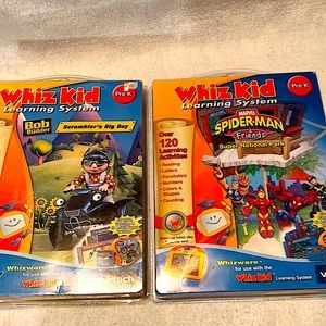New kids VTECH Whiz Kid learning system 2 included Bob the Builder &  Spider Man
